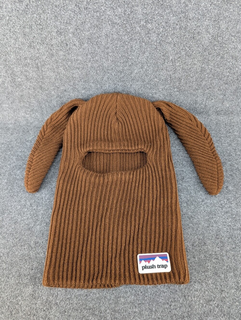 Bunski Plush Trap - Brown Knit Balaclava